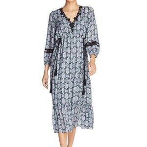 Kobi Halperin Blue and Black Lace Dress